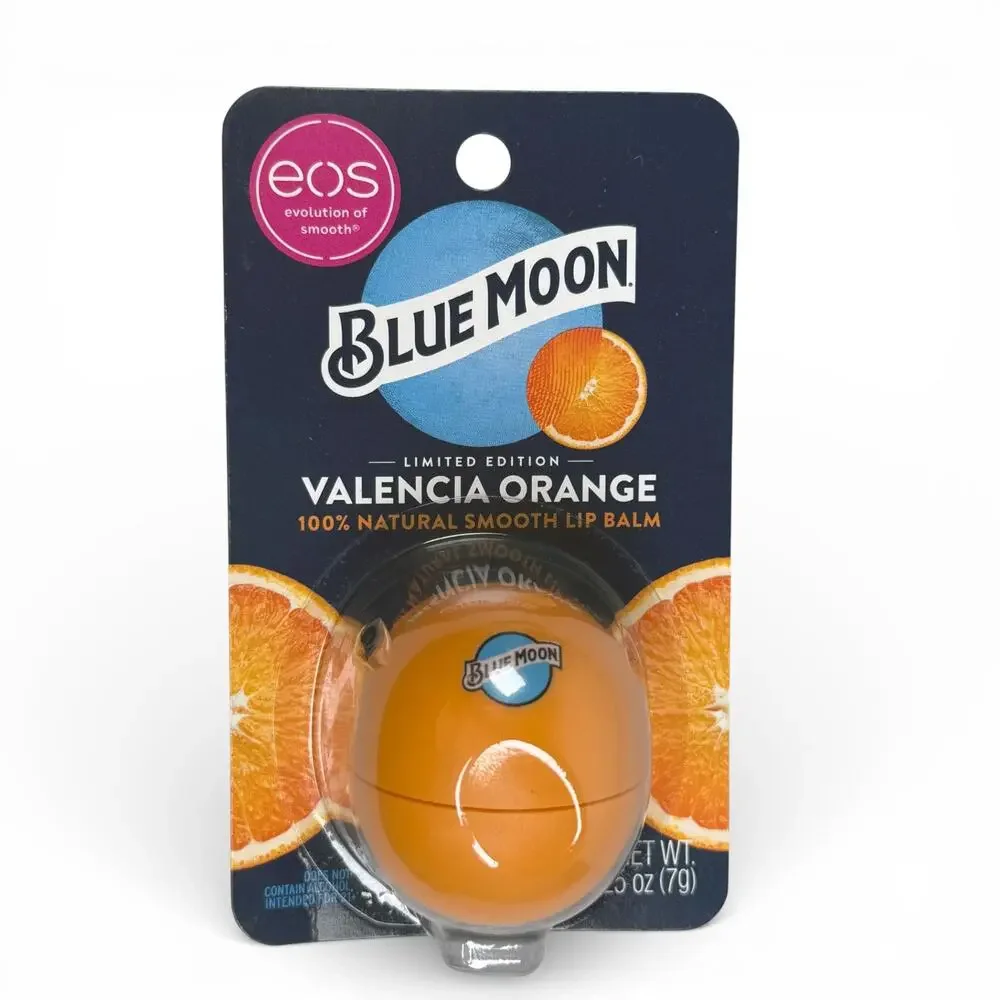 EOS Blue Moon Valencia Orange Lip Balm Sphere 0.25 oz 7g Limited Edition
